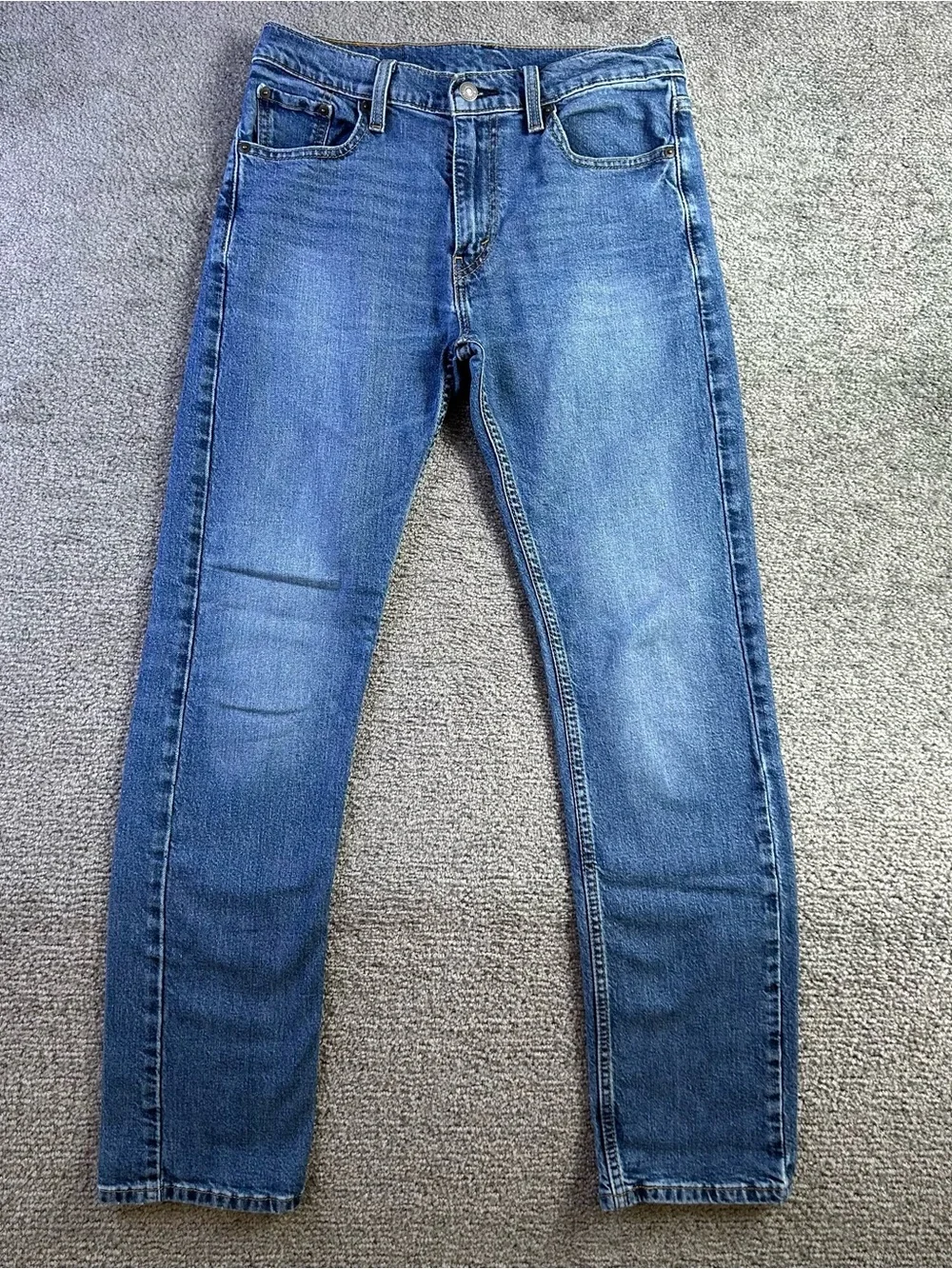 Levis 513 Jeans Mens 30x31 Blue Slim Straight Medium Wash Stretch Denim Classic
